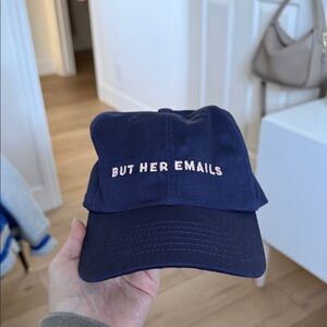 Navy Blue Embroidered Women's Cap